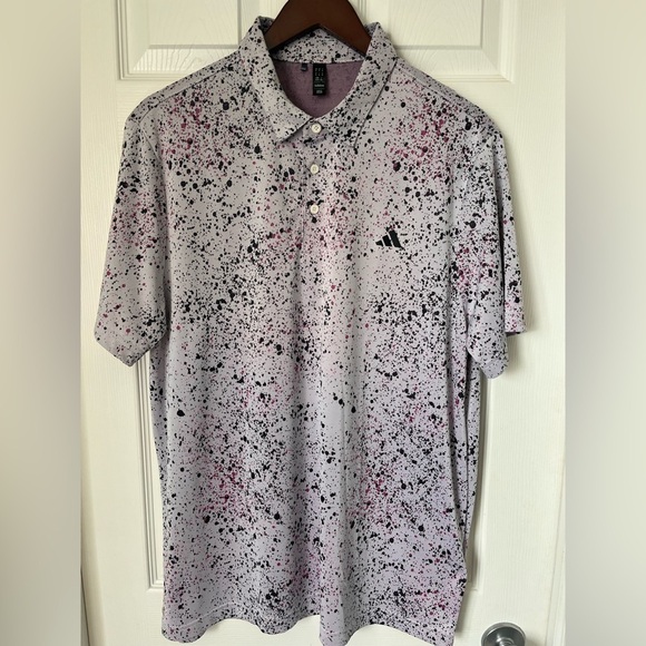 Mens Adidas Jacquard Golf Polo Shirt XL Like NEW - Picture 3 of 9